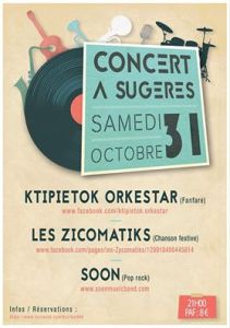 Affiche du concert avec Soon à Sugères