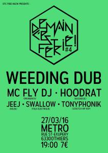 Affiche du concert Weeding Dub au Metro avec Swallow